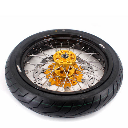 KKE 3.5/4.25*17inch Supermoto Wheels CST Tires For SUZUKI DRZ400 DRZ400E DRZ400S