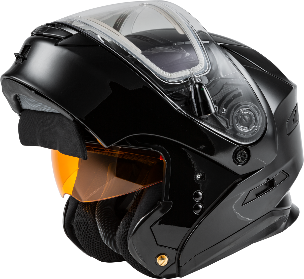 Md 01s Modular Snow Helmet W/Electric Shield Black Xs