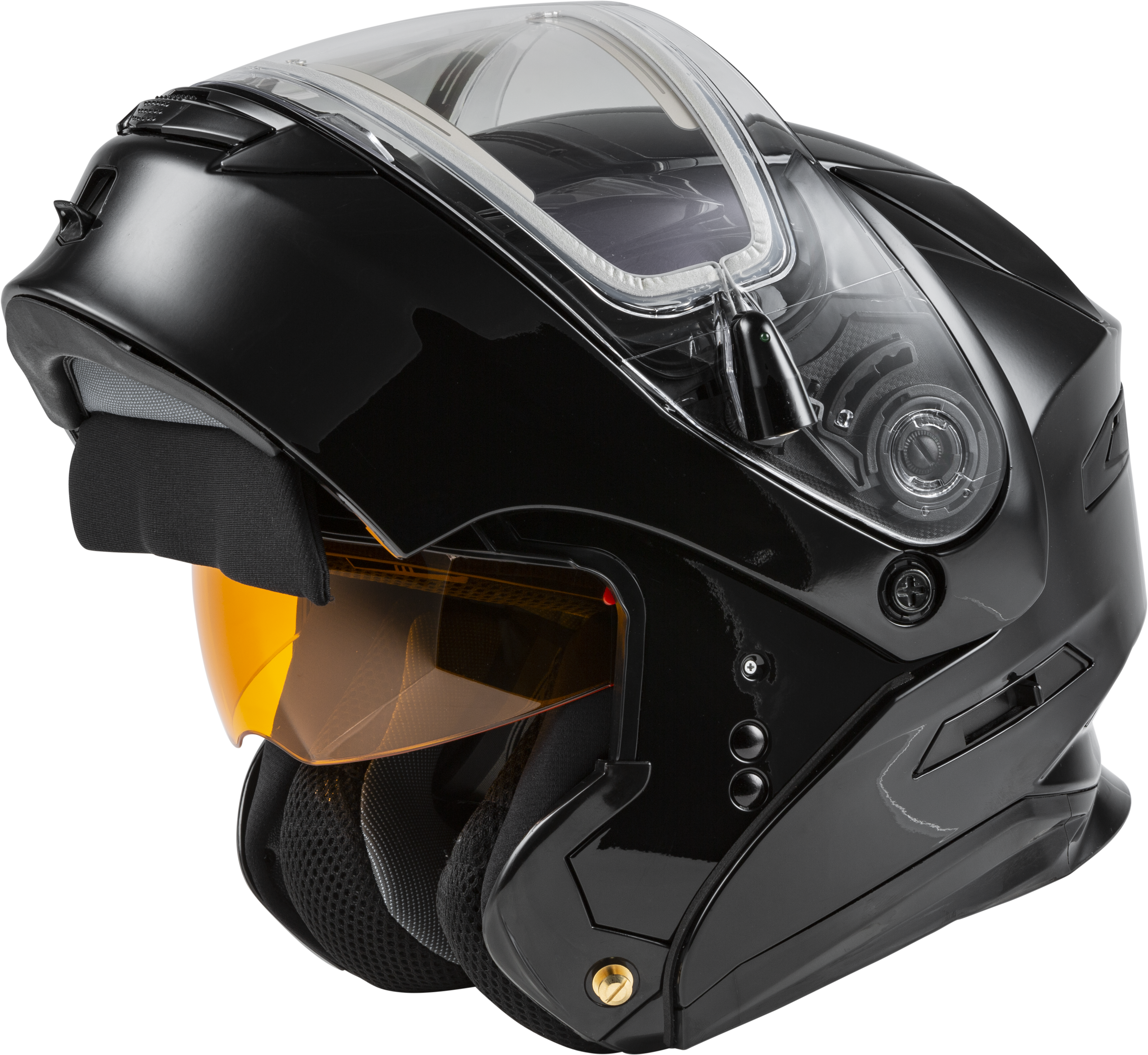 Md 01s Modular Snow Helmet W/Electric Shield Black Xs