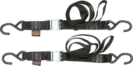Tie Down Cam S Hook 1.5"X5.5' Black Pair