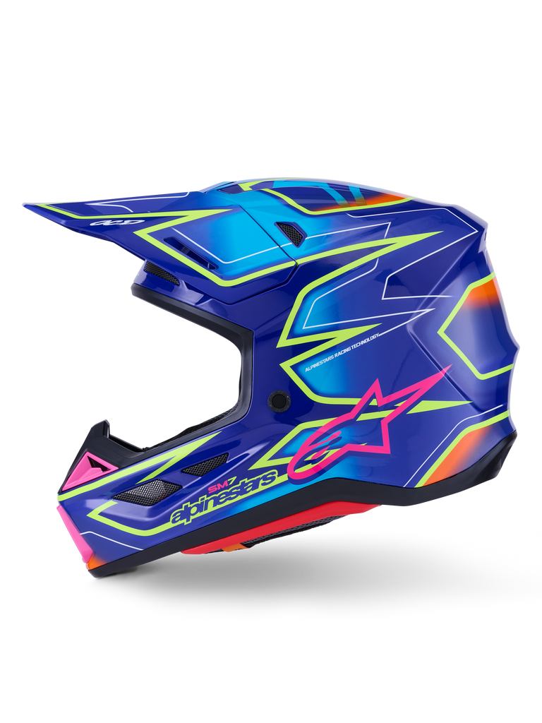 Sm7 Cast Helmet Blue/Pnk/Ylw Fluo Glossy Sm