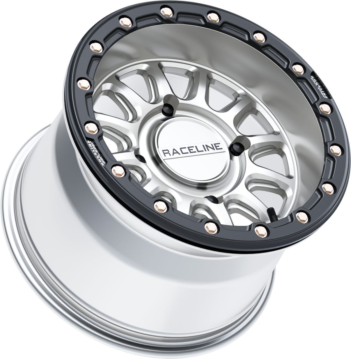 Alpha Hyper Wheel 4/156 Hyper Silver/Blk 15x10 (+10mm)