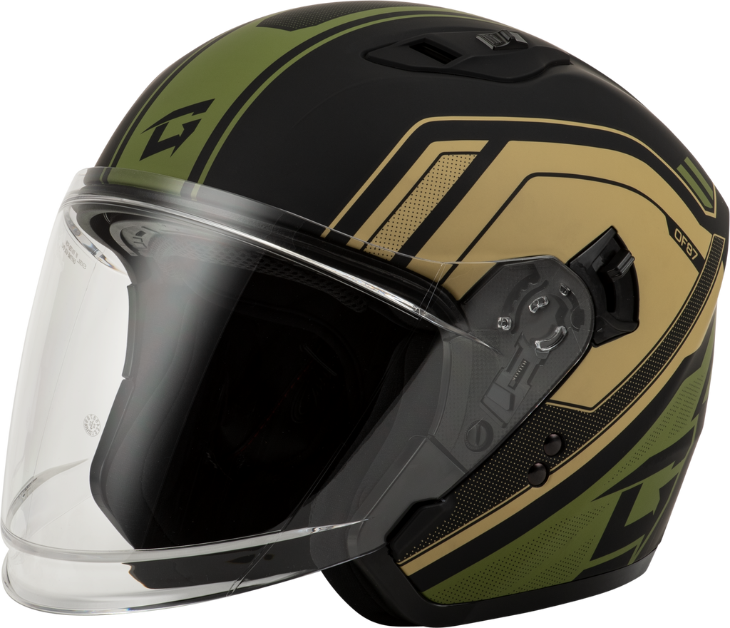 Of 87 Duke Helmet W/Led Light Matte Blk/Green 3x