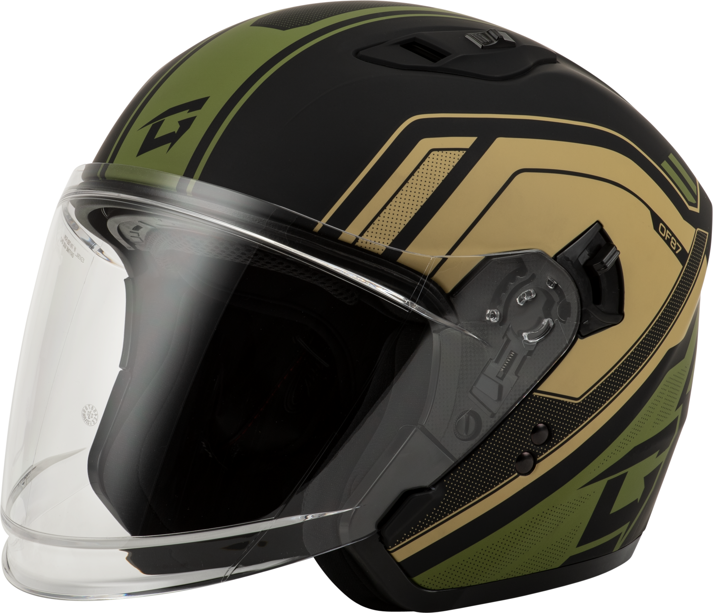 Of 87 Duke Helmet W/Led Light Matte Blk/Green 3x