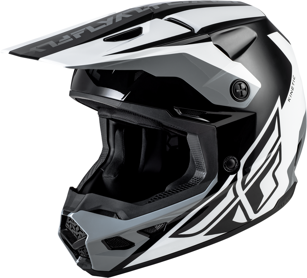 Kinetic Crest Helmet Black/White/Grey Lg