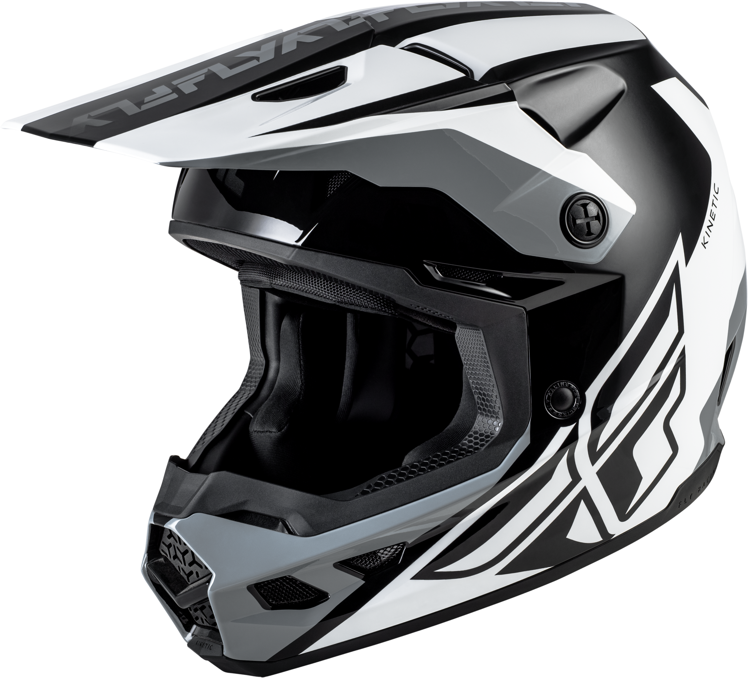 Kinetic Crest Helmet Black/White/Grey Md