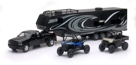 Replica  Pick Up Toy Hauler W/Polaris Vehicles Set