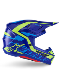 Sm7 Deed Helmet Blue/Ylw Fluo Glossy Sm