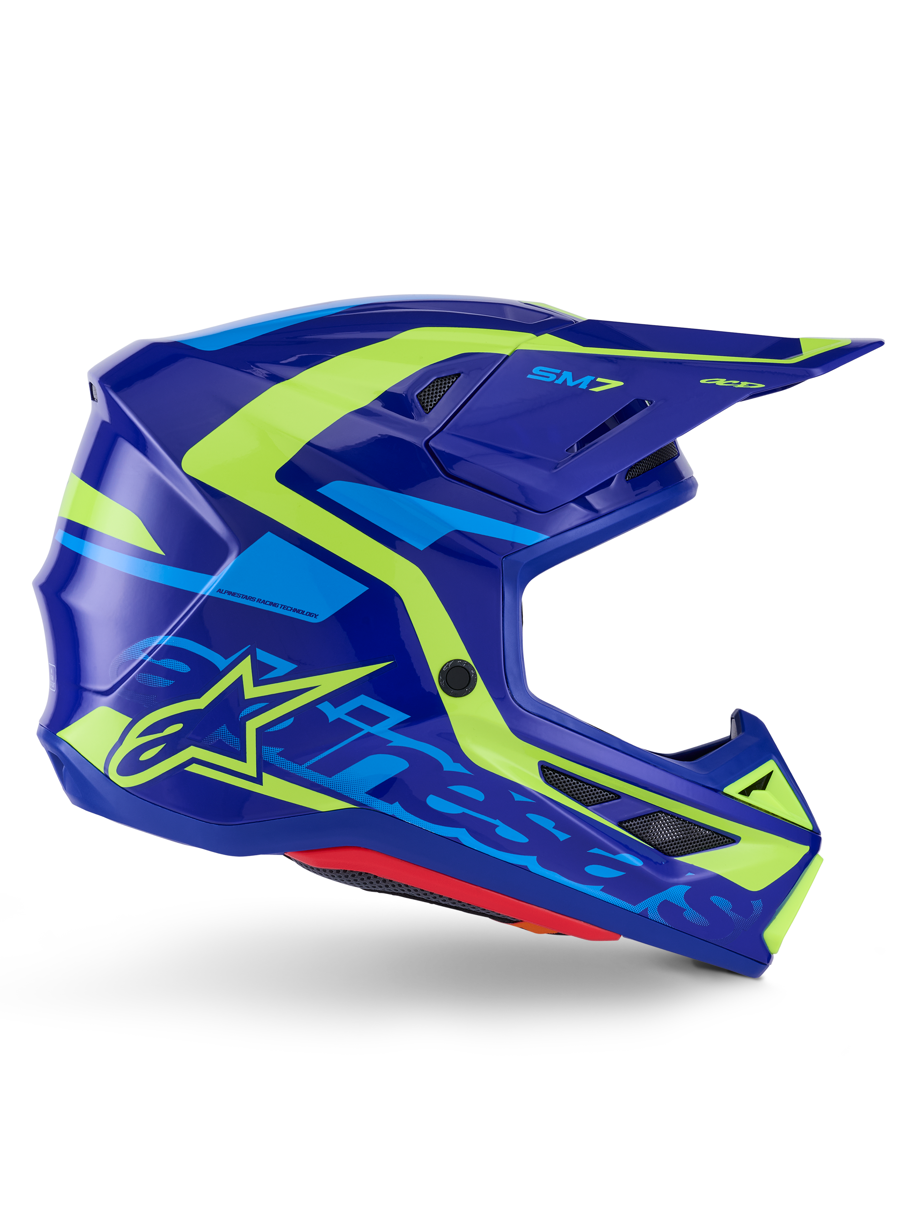Sm7 Deed Helmet Blue/Ylw Fluo Glossy Sm