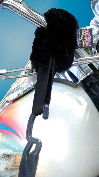 Tie Down Assist W/Sheepskin Cover 1.5" Black 2/Pk
