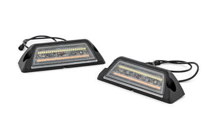 Rough Country | 6 Inch LED Angled Light Pods | White/Amber | Pair | 70119