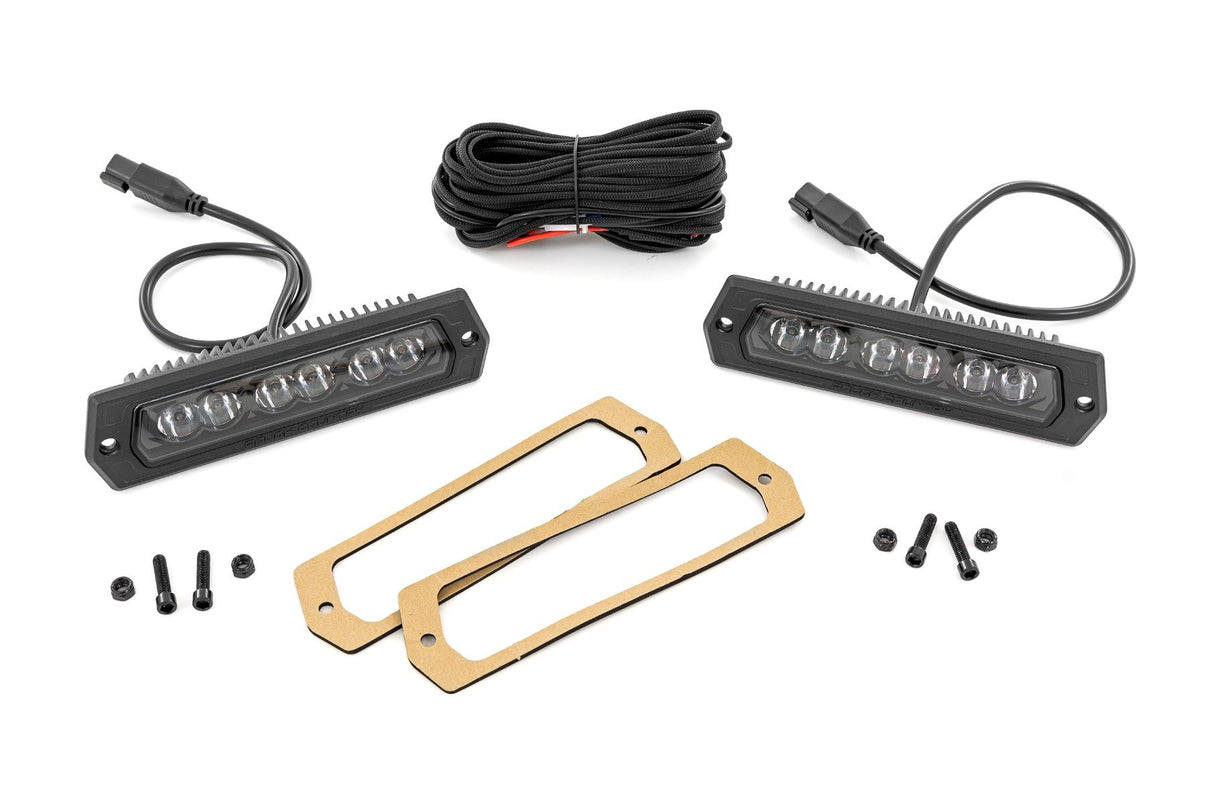 6 Inch Black Series LED Lights | Flush Mount | Pair | 70916BL