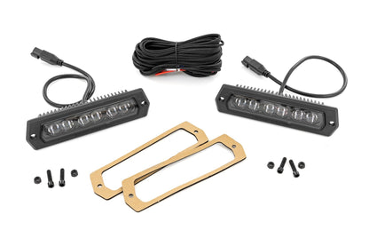 6 Inch Black Series LED Lights | Flush Mount | Pair | 70916BL