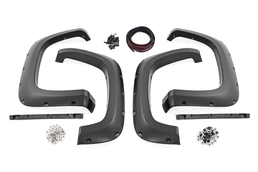Rough Country | Pocket Fender Flares | GBD Cypress Gray | Chevy Silverado 2500 HD/3500 HD (20-25) | F-C12011A-GBD