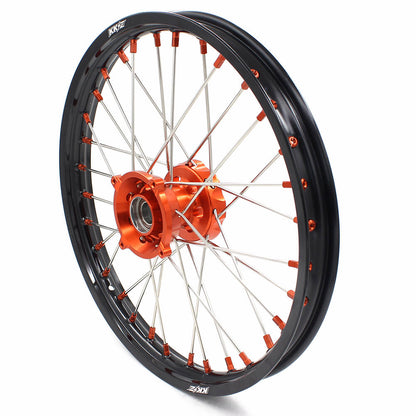 KKE 17"*1.4/14"*1.6 Kid's Big Wheels Rims Fit KTM SX 85 2003-2020 Orange Nipples