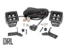 LED Light Kit | Hinge Mount | 2" Black Pair | White DRL | Jeep Gladiator JT/Wrangler JL (18-25) | 70052DRL
