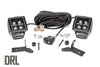 LED Light Kit | Hinge Mount | 2" Black Pair | Amber DRL | Jeep Gladiator JT/Wrangler JL (18-25) | 70052DRLA