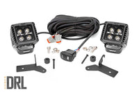 LED Light Kit | Hinge Mount | 2" Black Pair | Amber DRL | Jeep Gladiator JT/Wrangler JL (18-25) | 70052DRLA