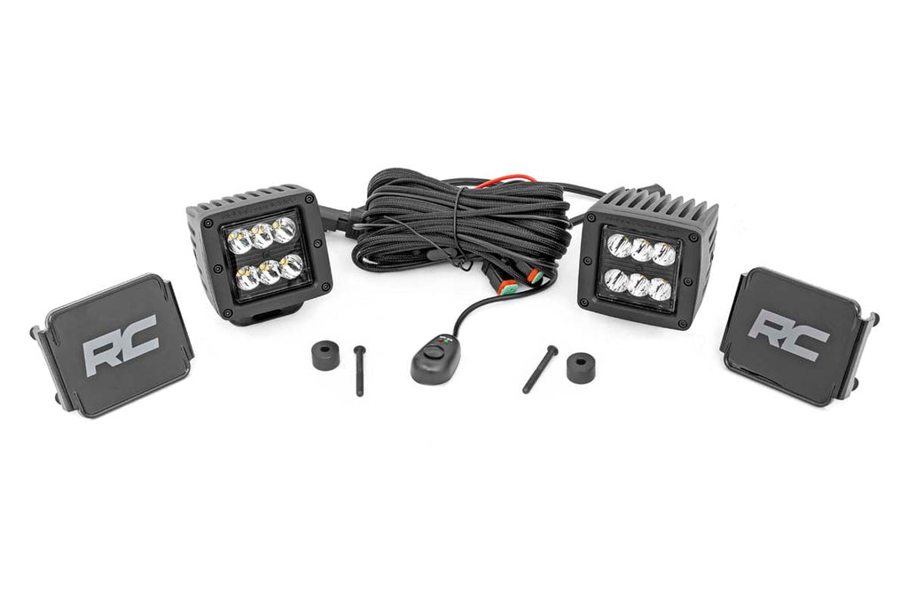 LED Light Kit | Cowl Mount | 2" Black Pair | Jeep Gladiator JT/Wrangler JL (18-25) | 70062