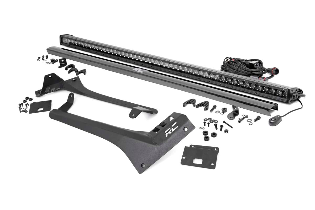 LED Light Kit | Windshield Mount | 50" BLK Single Row | Jeep Gladiator JT/Wrangler JL (18-25) | 70065