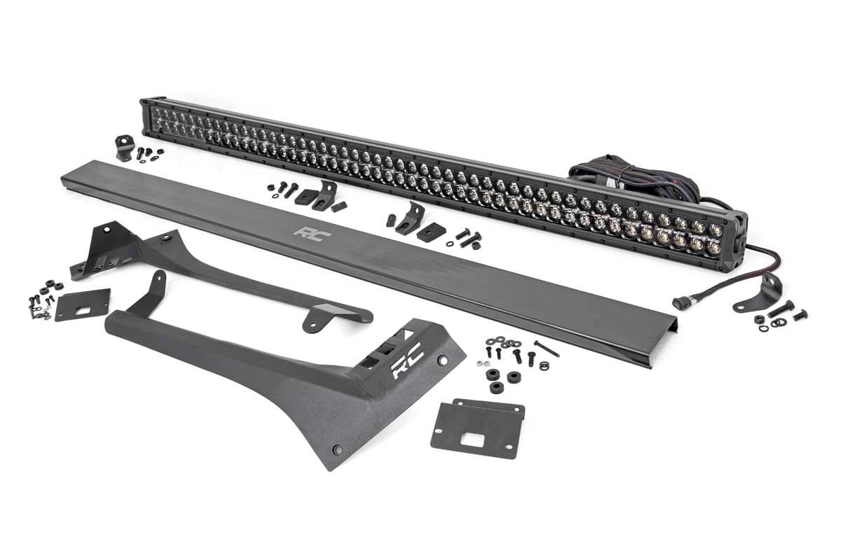 LED Light Kit | Windshield | 50" BLK Dual Row | Amber DRL | Jeep Gladiator JT/Wrangler JL (18-25) | 70068