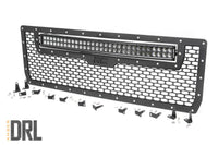 Mesh Grille | 30" Dual Row LED | Black | Amber DRL | GMC Sierra 1500 (14-15) | 70190BDA