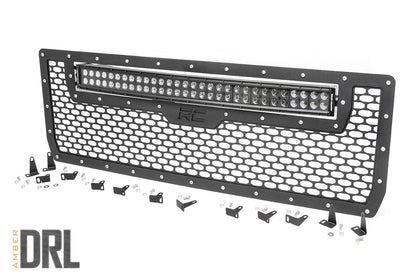 Mesh Grille | 30" Dual Row LED | Black | Amber DRL | GMC Sierra 1500 (14-15) | 70190BDA