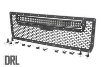 Mesh Grille | 30" Dual Row LED | Black | White DRL | GMC Sierra 1500 (14-15) | 70190DRL