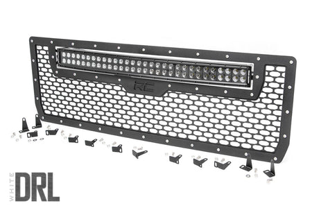 Mesh Grille | 30" Dual Row LED | Black | White DRL | GMC Sierra 1500 (14-15) | 70190DRL