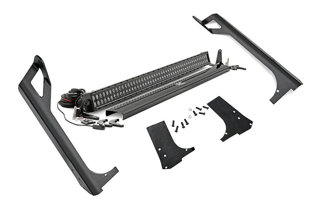 LED Light Kit | Windshield Mount | 50" Black Dual Row | Jeep Wrangler TJ (97-06) | 70503BL