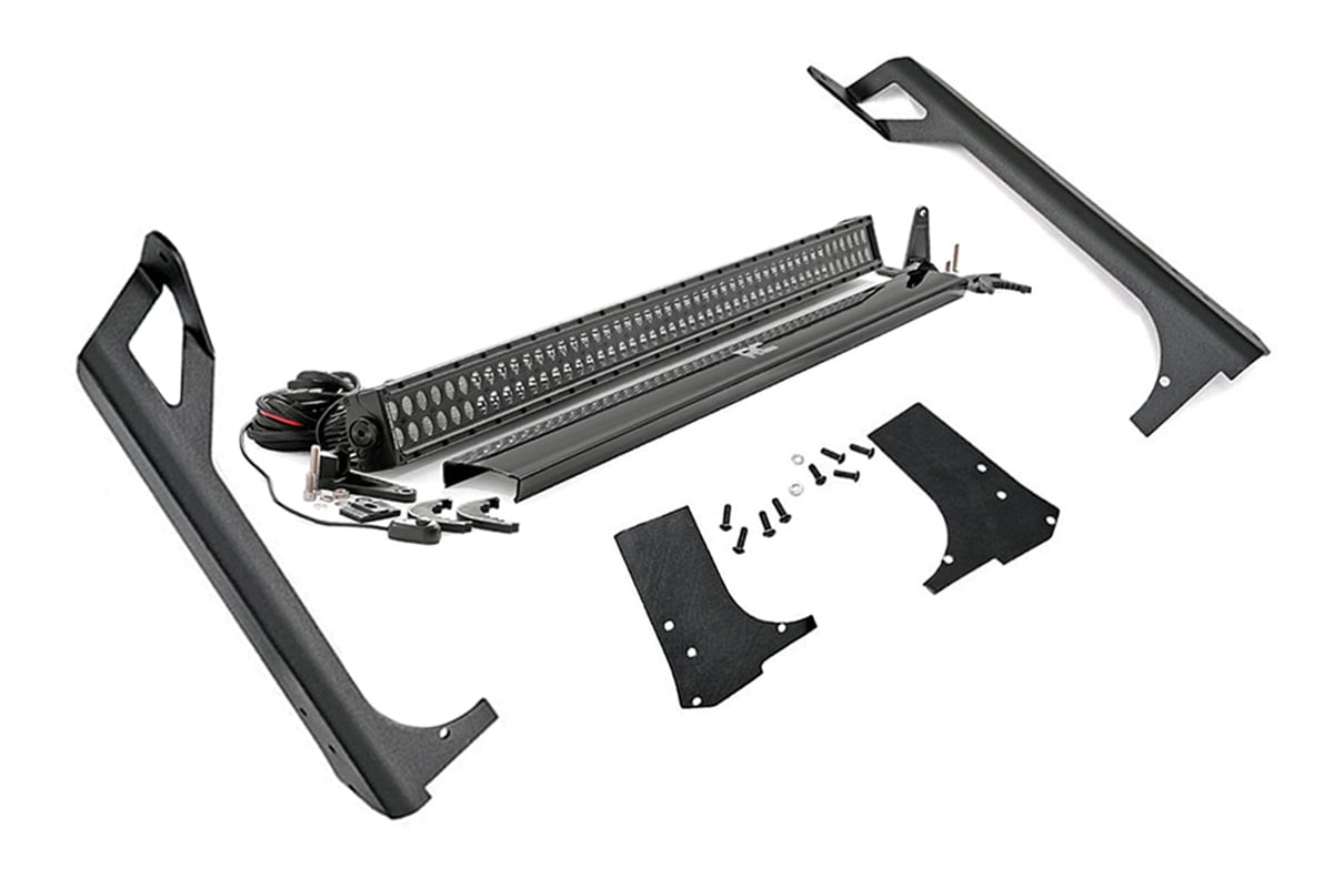 LED Light Kit | Windshield Mount | 50" Black Dual Row | Jeep Wrangler TJ (97-06) | 70503BL