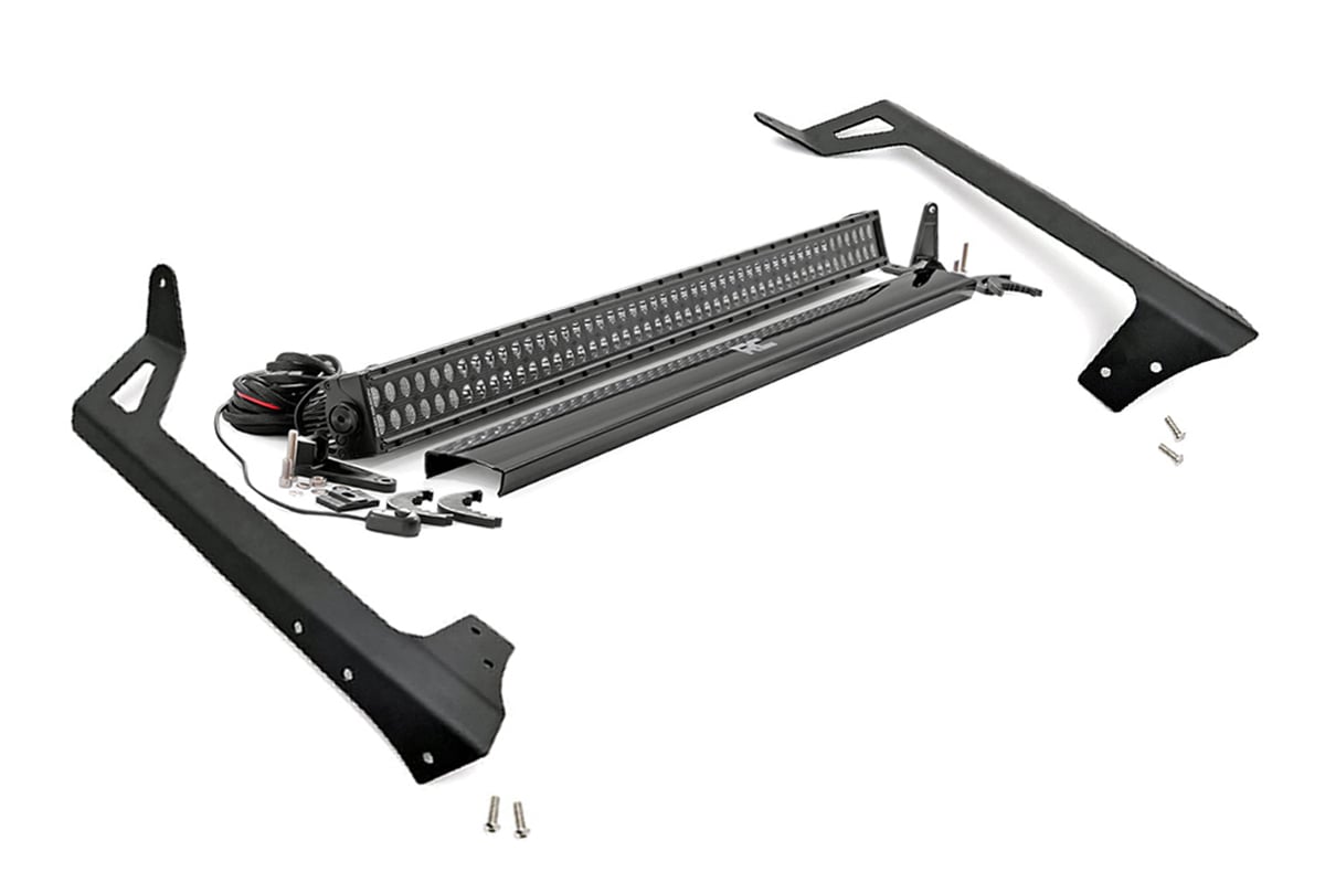 LED Light Kit | Windshield Mount | 50" Black Dual Row | Jeep Wrangler JK (07-18) | 70504BL