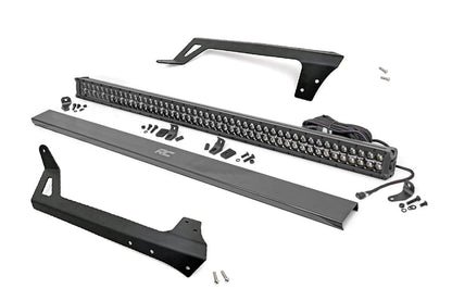 LED Light | Windshield Mnt | 50" Black Dual Row | Amber DRL | Jeep Wrangler JK (07-18) | 70504BLDRLA