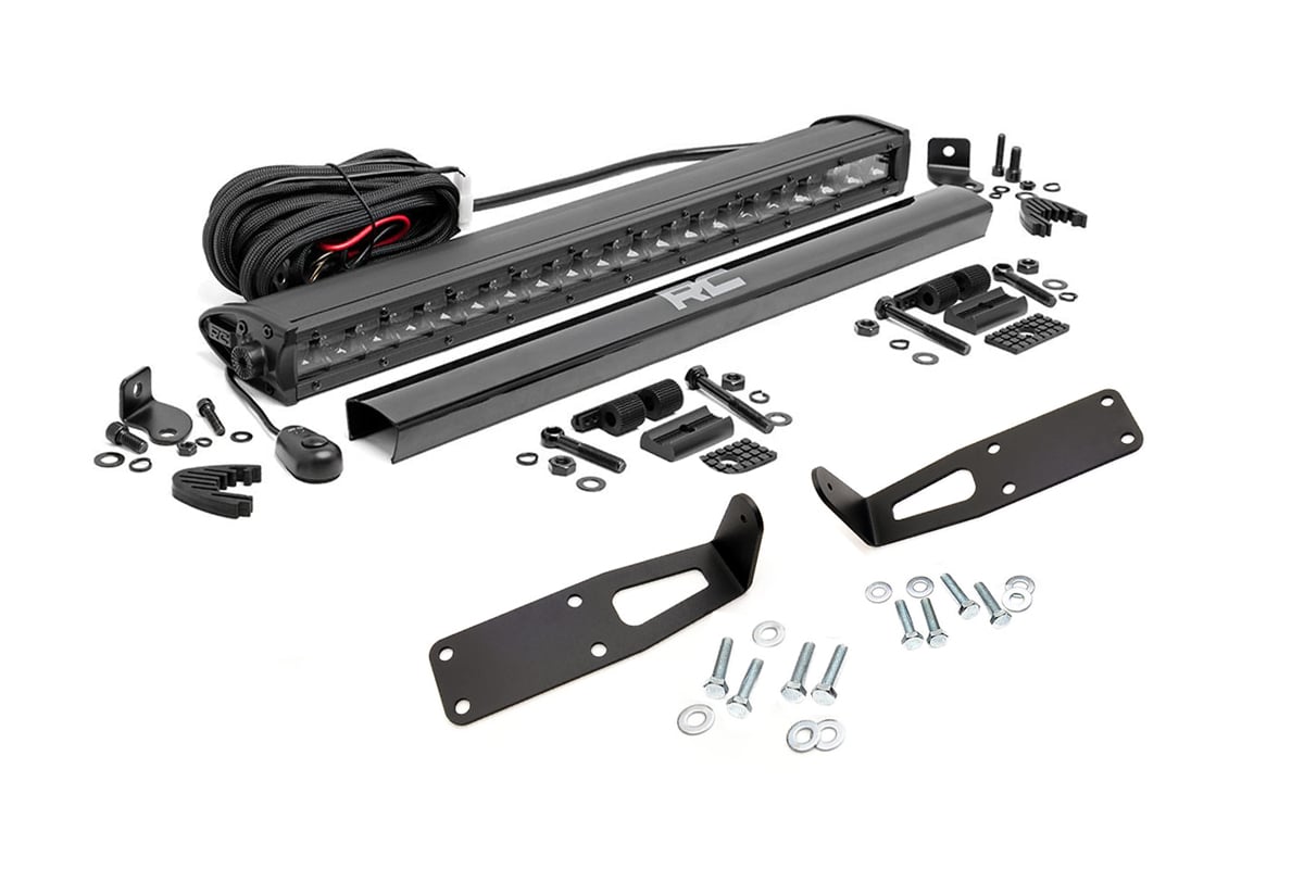 LED Light Kit | Bumper Mount | 20" Black Single Row | Ram 2500/3500 (10-18) | 70568BL