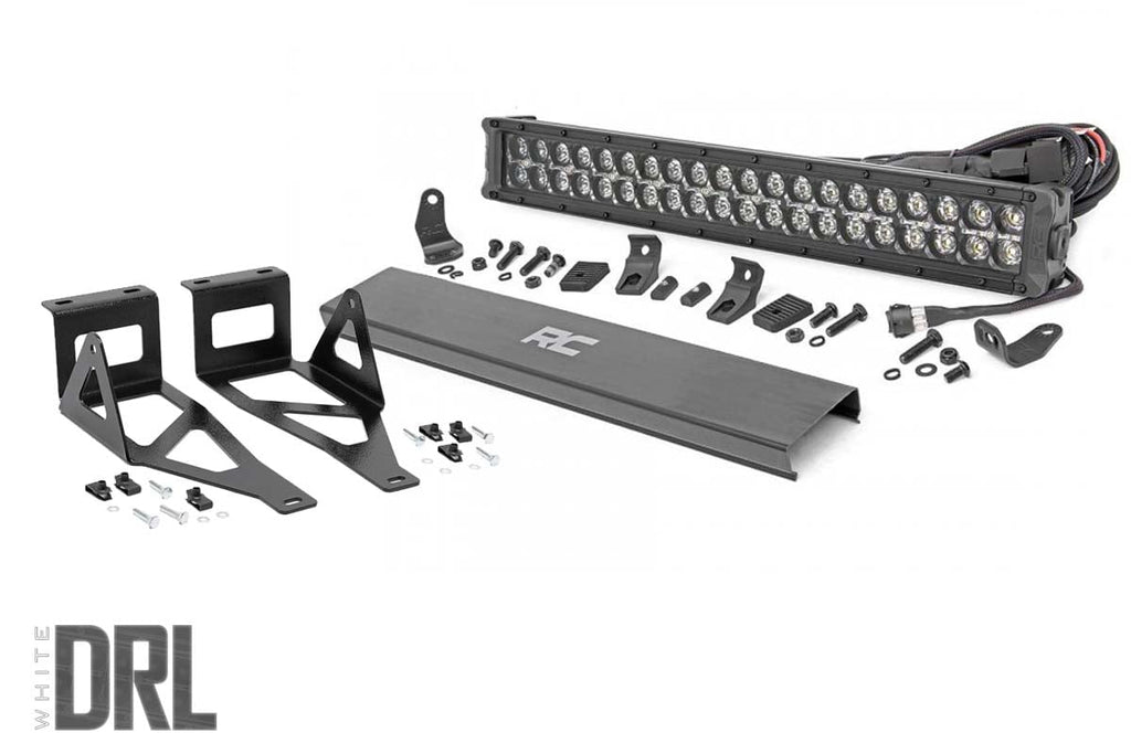 LED Light Kit | Bumper Mount | 2" Black Dual Row | White DRL | Ford F-250/F-350 Super Duty (05-07) | 70665DRL
