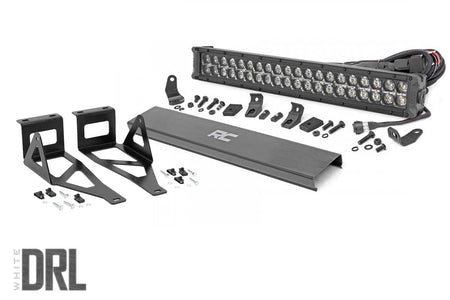 LED Light Kit | Bumper Mount | 2" Black Dual Row | White DRL | Ford F-250/F-350 Super Duty (05-07) | 70665DRL