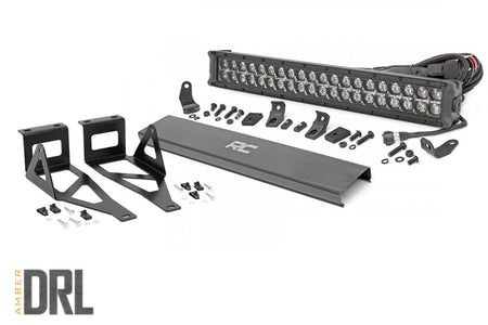 LED Light Kit | Bumper Mount | 2" Black Dual Row | Amber DRL | Ford F-250/F-350 Super Duty (05-07) | 70665DRLA
