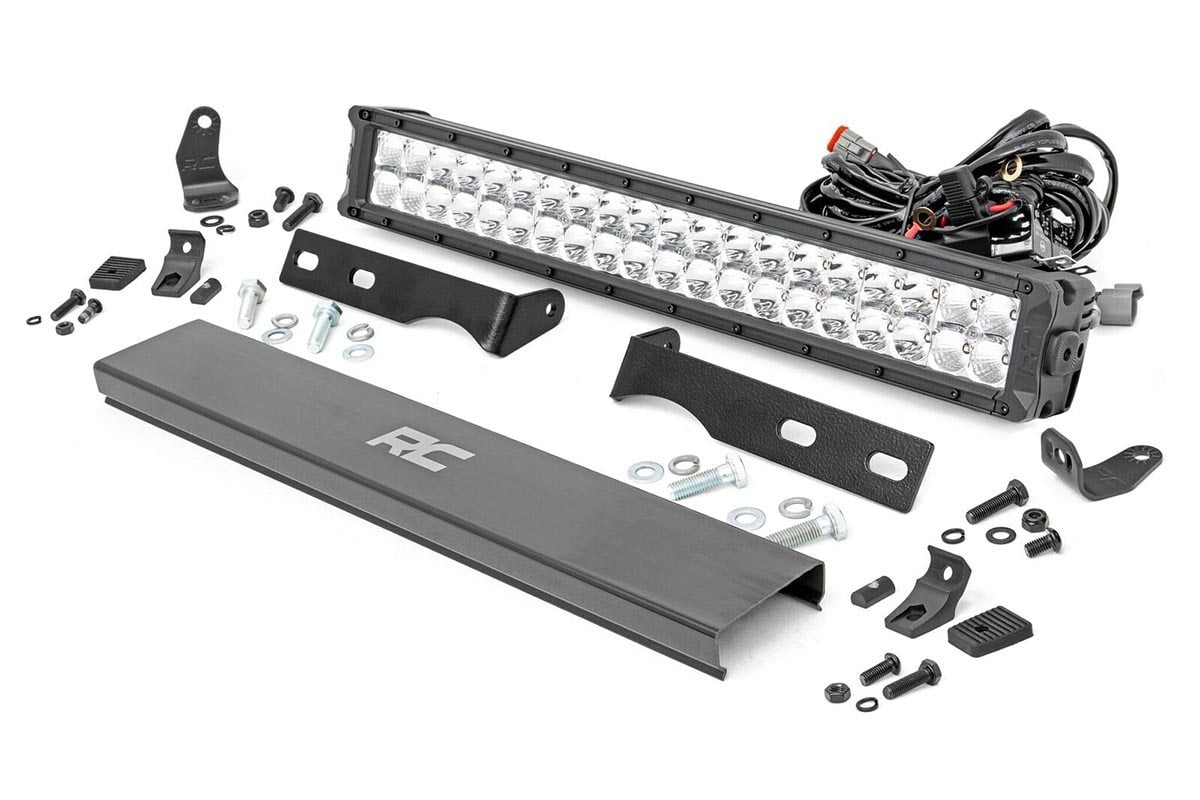 LED Light Kit | Bumper Mount | 20" Chrome Dual Row | White DRL | Jeep Grand Cherokee WK2 (11-20) | 70775