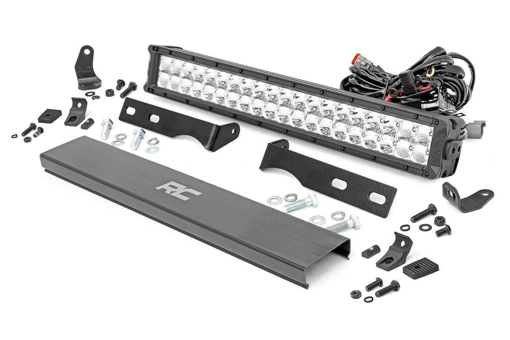 LED Light Kit | Bumper Mount | 20" Chrome Dual Row | Amber DRL | Jeep Grand Cherokee WK2 (11-20) | 70776