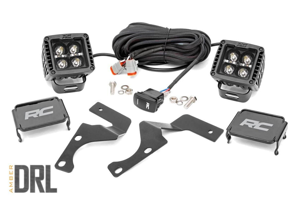 LED Light Kit | Ditch Mount | 2" Black Pair | Amber DRL | Toyota 4Runner (10-24) | 70798