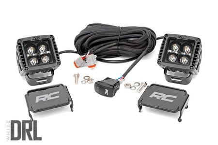 2 Inch Black Series LED Light Pods | Spot | Square | Cool White DRL | 70903BLKDRL