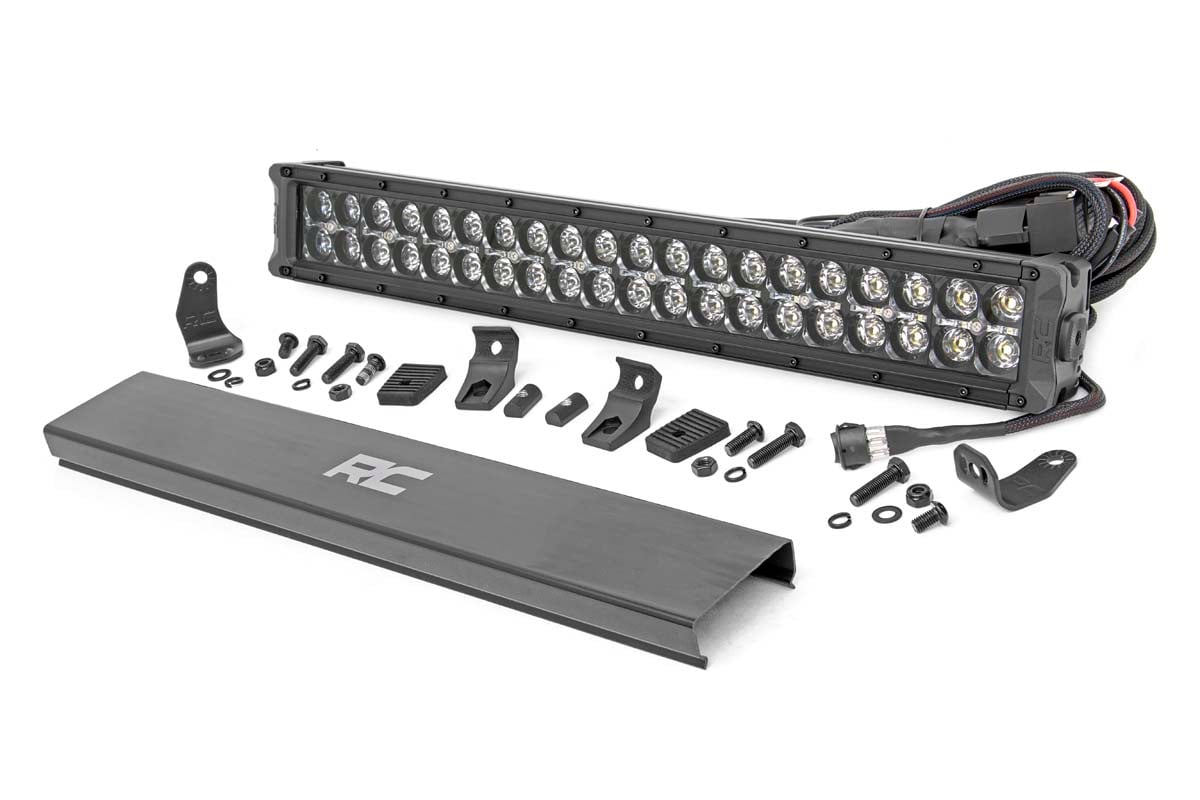 20 Inch Black Series LED Light Bar | Dual Row | Amber DRL | 70920BDA