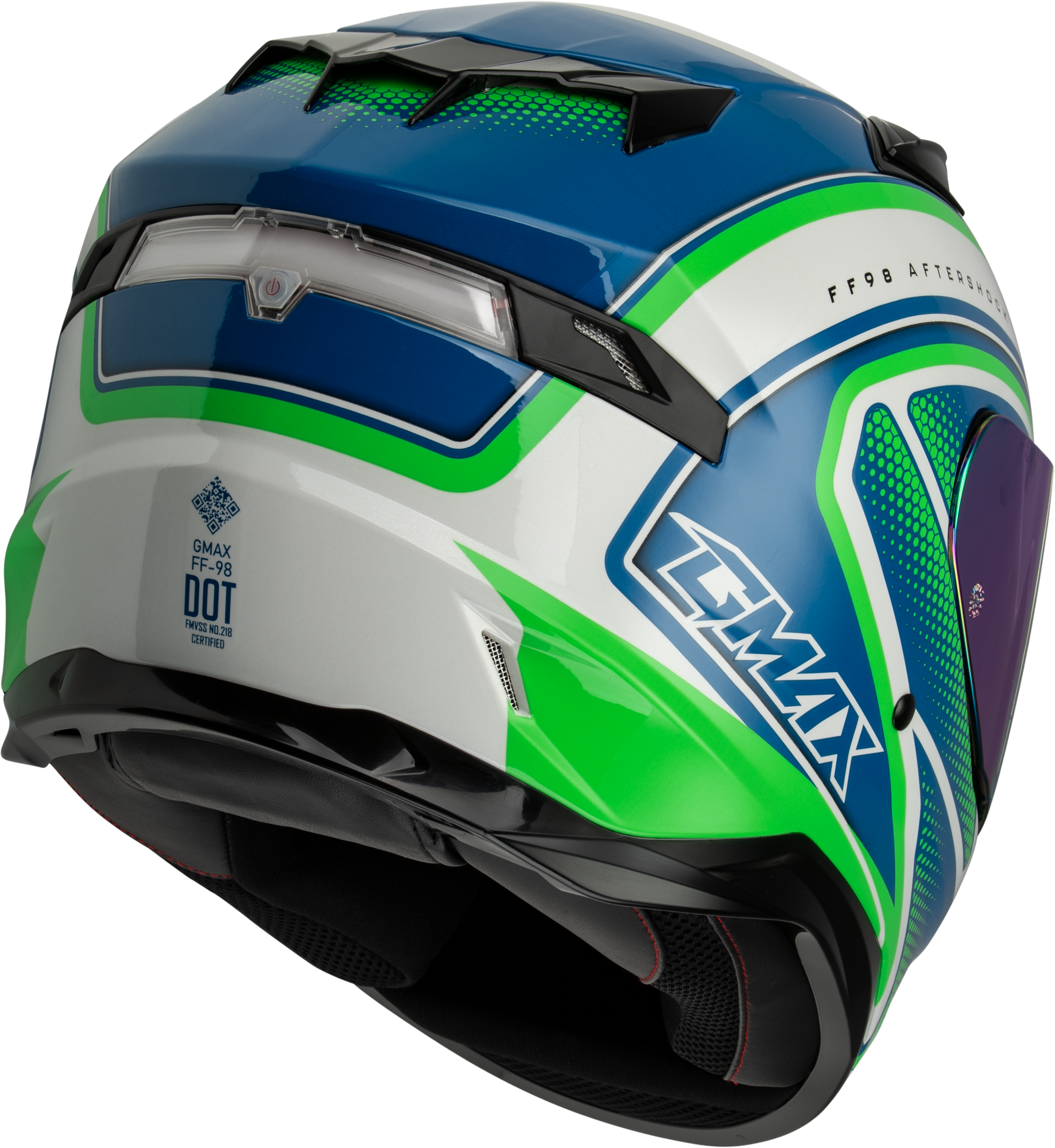 Ff 98 Aftershock Helmet White/Neon Green 2x