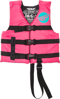 Child Flotation Vest Neon Pink/Teal