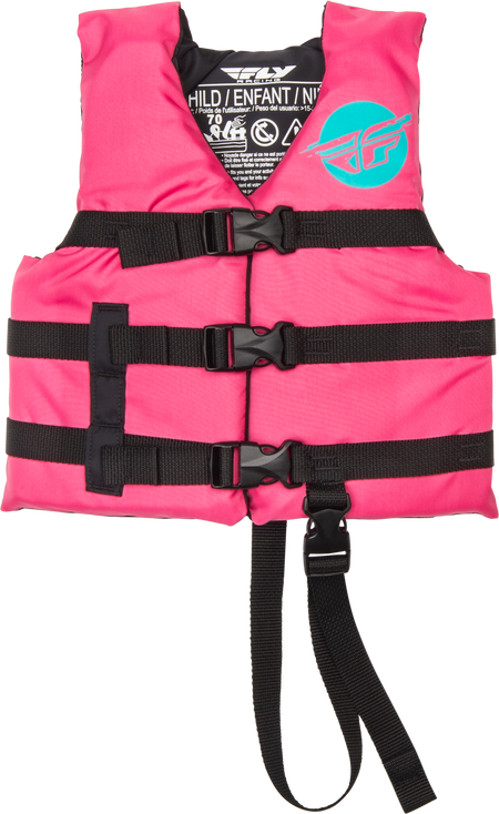 Child Flotation Vest Neon Pink/Teal