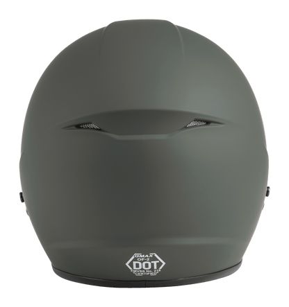 Of 2 Open Face Helmet Matte Green 2x