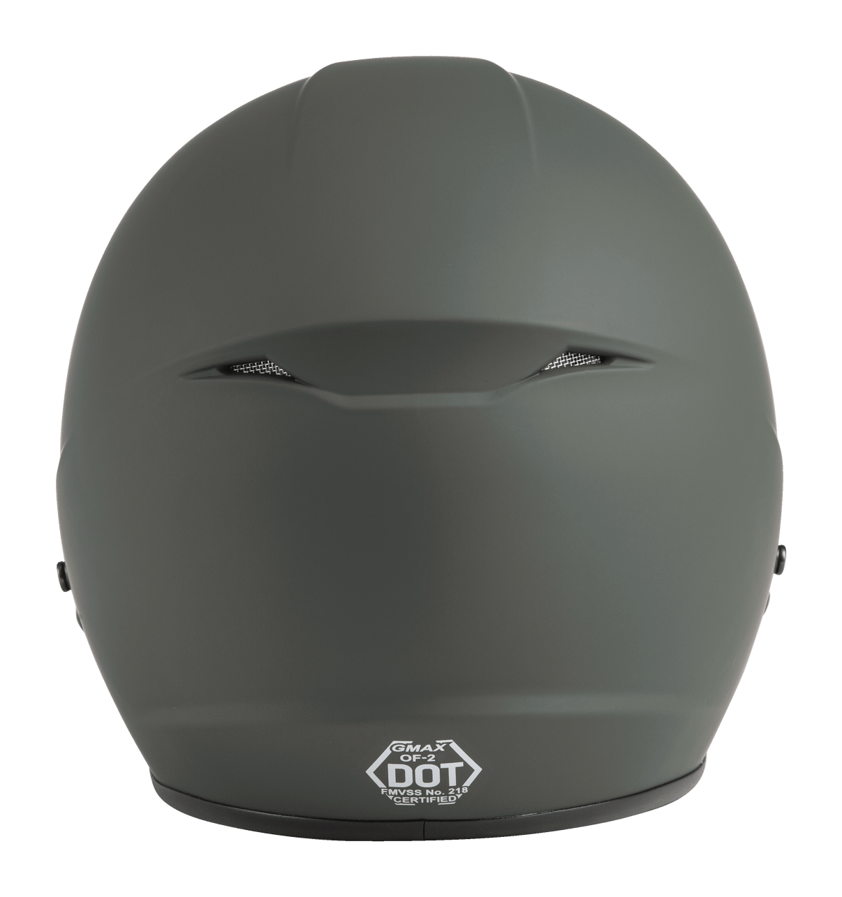 Of 2 Open Face Helmet Matte Green Sm