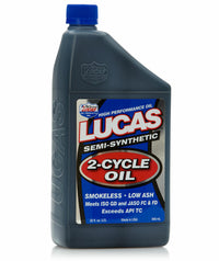 Lucas Semi Synthetic 2 Cycle Oil Quart - Part Number 10110