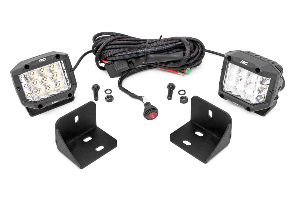 LED Light | Rear Cab Mount | 3" Chrome Pair | Wide Angle | Can-Am Defender HD 5/HD 8/HD 9/HD 10 | 71024