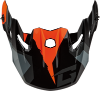 Mx 96 Splinter Visor W/Screws Black/Orange